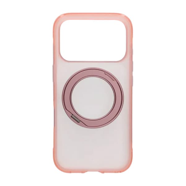 Matt MagSafe skal med ringstativ för iPhone 17 Pro och 18 Pro - Rosa