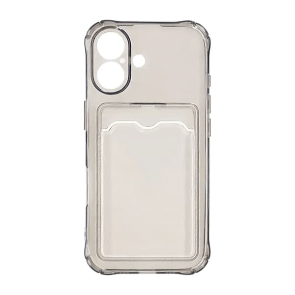 Shockproof Case with Card Holder iPhone 17 Black Svart