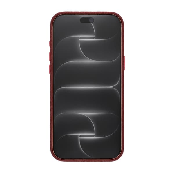 Crystal Grain Full Wrap Magnetic PU Leather Case For iPhone 17 Pro Max/18 Pro Max Red