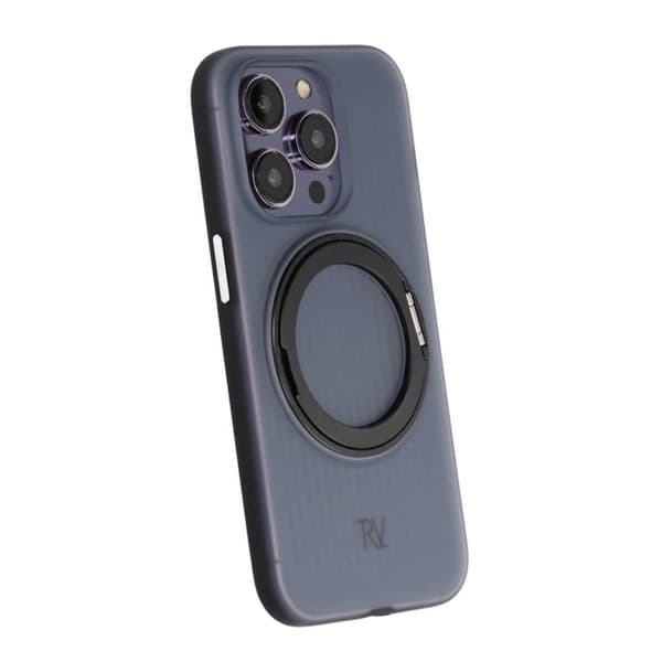 iPhone 14 Pro Rvelon Case Rotating Magnet Stand - Black Svart
