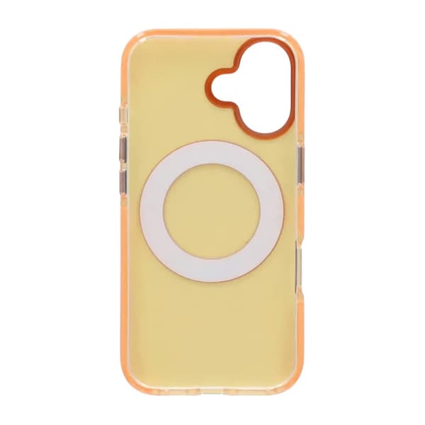 Iridescent Shockproof Case with 360-degree Rotatable Kickstand For iPhone 17 Orange