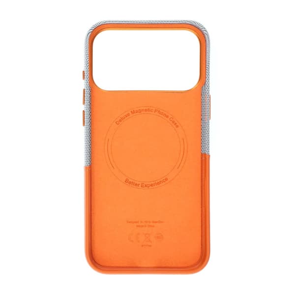 Dual-Tone Leather Card Holder Magnetic Phone Case For iPhone 17 Pro Max/18 Pro Max Orange Orange