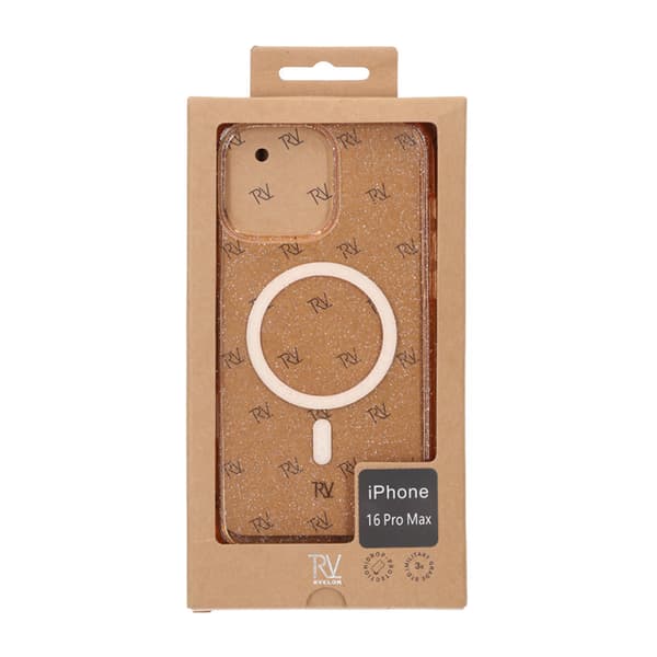 iPhone 16 Pro Max Rvelon Mobilskal TPU med MagSafe - Glitter Guld Glitter