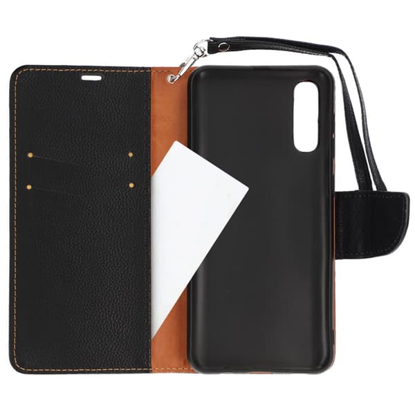 Samsung Galaxy A50 Wallet Case with Stand - Black Svart