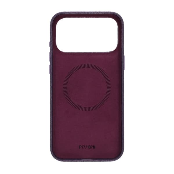 Crystal Grain Full Wrap Magnetic PU Leather Case For iPhone 17 Pro Max/18 Pro Max Purple