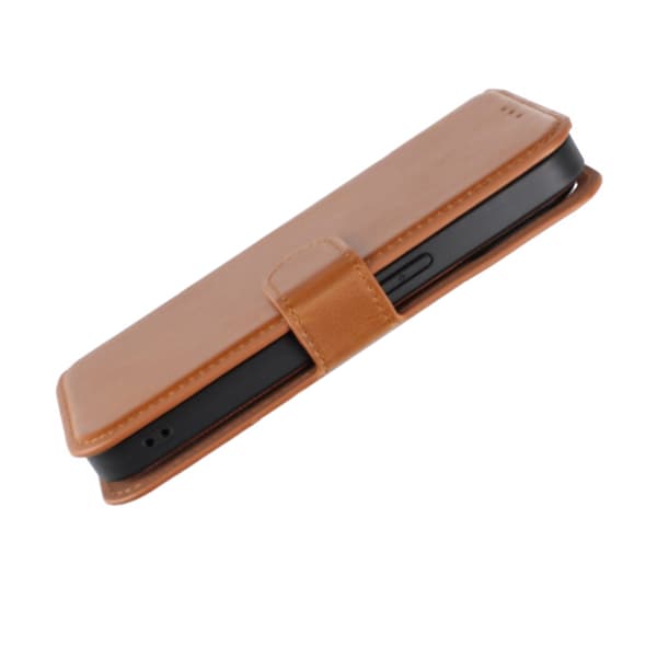 iPhone 15 Pro Plånboksfodral Magnet Rvelon - Brun Brun