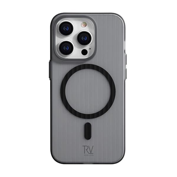 iPhone 12/12 Pro Case Corrugated with Magsafe Rvelon - Grey Grå