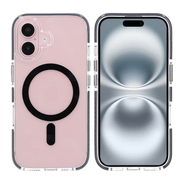 iPhone 16 Mobile Case Magnet Double Protection - Black Svart