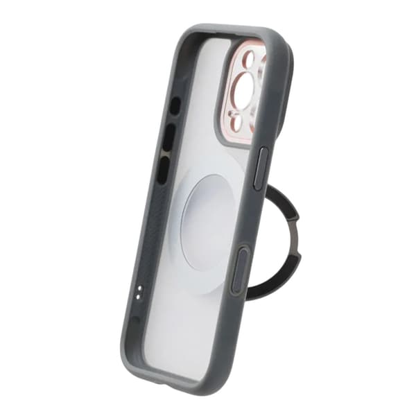 Skal med Roterbart MagSafe-Stativ för iPhone 16 Pro Max - Grå Grå