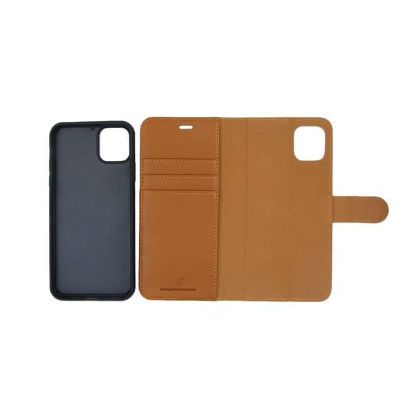 iPhone 11 Pro Max Wallet Case with Detachable Cover - Brown Brun