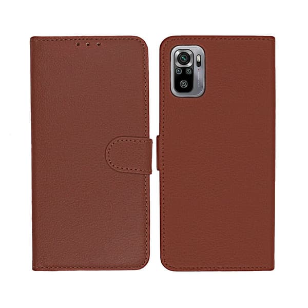 Xiaomi Redmi Note 10/10S Plånboksfodral med Stativ - Brun Brun