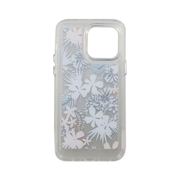 iPhone 14 Pro Max Mobilskal med motiv - Röda Blommar Mönstrat