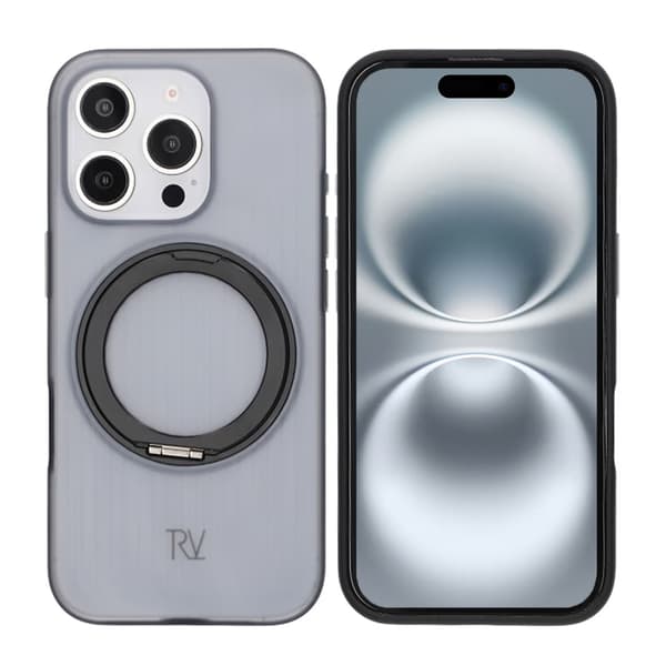 iPhone 16 Pro Max Rvelon Case Rotating Magnet Stand - Black Svart
