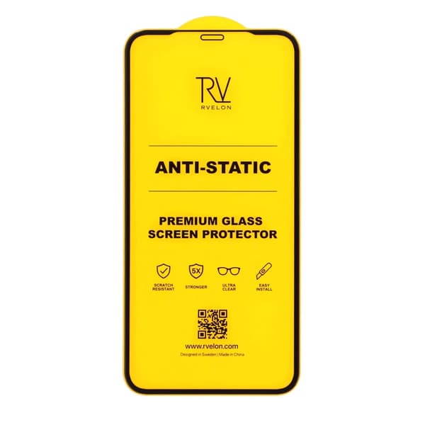Rvelon Skärmskydd för iPhone 11 Pro Max - 3D Härdat Glas Svart