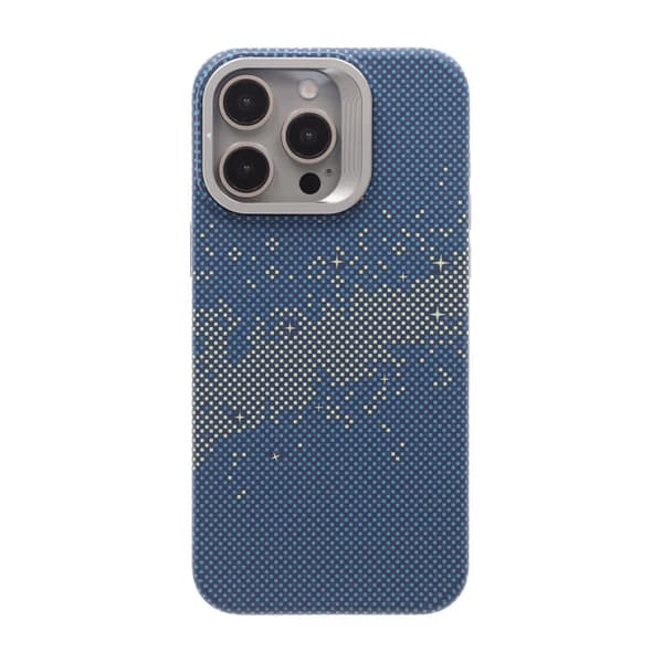 Magsafe Case and Stand for iPhone 15 Pro Max - Blue and Gold Multicolour