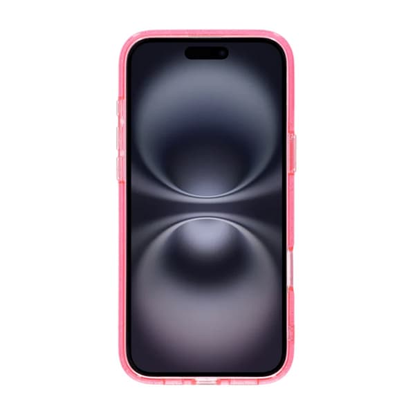 iPhone 16 Plus Rvelon Mobilskal TPU med MagSafe - Glitter Rosa Glitter