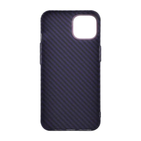 iPhone 15 Carbon Fiber Phone Case - Purple Lila