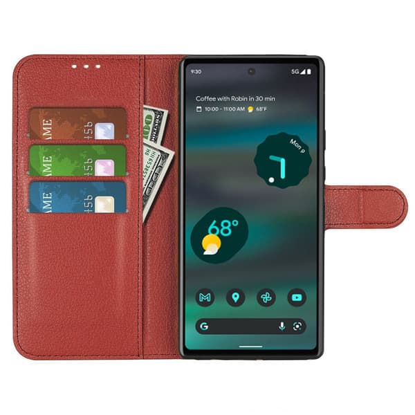 Google Pixel 7A Plånboksfodral med Stativ - Brun Brun