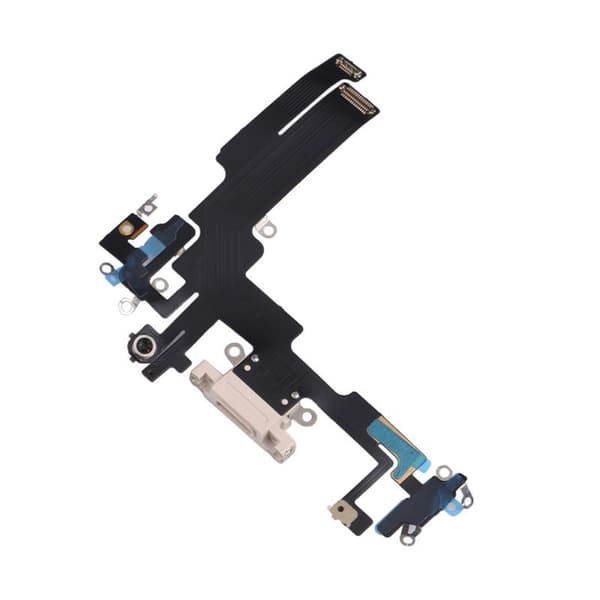 iPhone 14 Laddkontakt med Flexkabel Original - Vit Vit