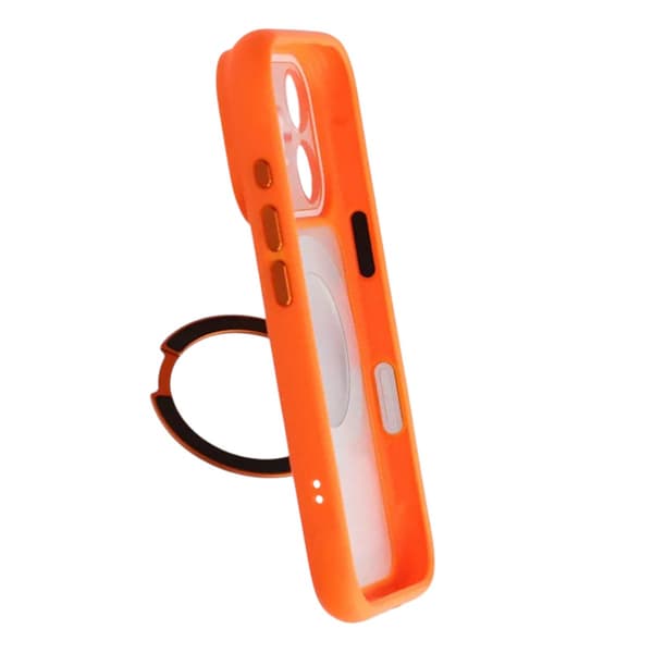 Skal med Roterbart MagSafe-Stativ för iPhone 17 Pro - Orange Orange