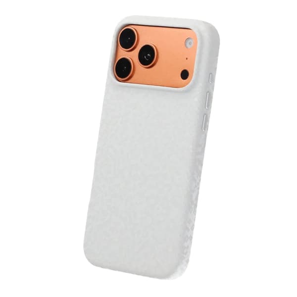 Crystal Grain Full Wrap Magnetic PU Leather Case For iPhone 17 Pro Max/18 Pro Max White