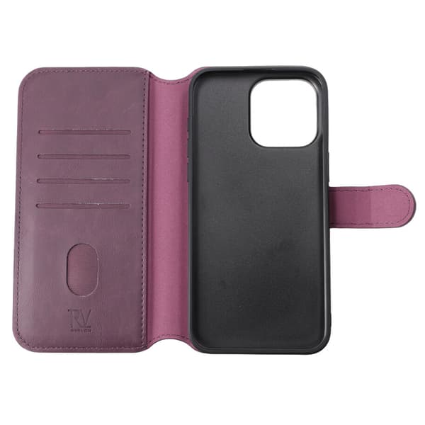 iPhone 15 Pro Max Plånboksfodral Magnet Rvelon - Lila Lila