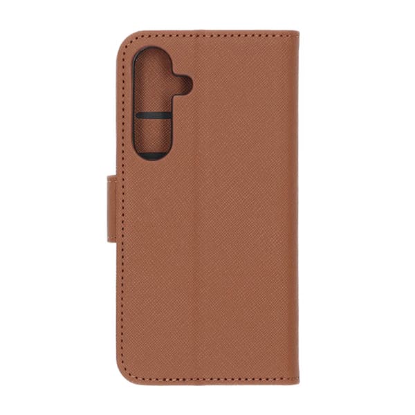 Flip Stand Leather Wallet Case For Samsung S25 Brown Brun
