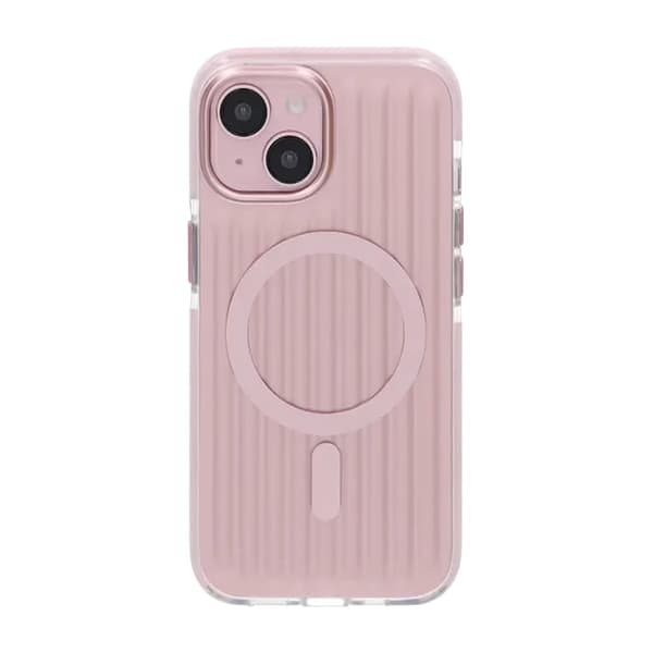 Patterned TPU Case with Magsafe for iPhone 13 and 14 and 15 - Pink Rosa