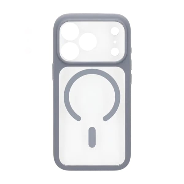 Case for iPhone 17 Pro Max - MagSafe and Camera Protection - Gray Grå