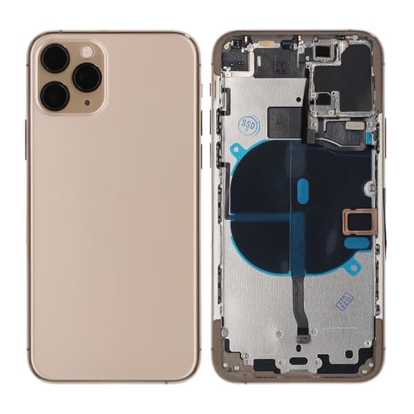 iPhone 11 Pro Baksida med Komplett Ram Premium - Guld Guld