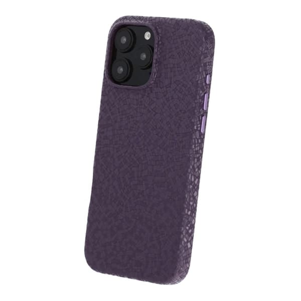 Crystal Grain Full Wrap Magnetic PU Leather Case For iPhone 16 Pro Max Purple