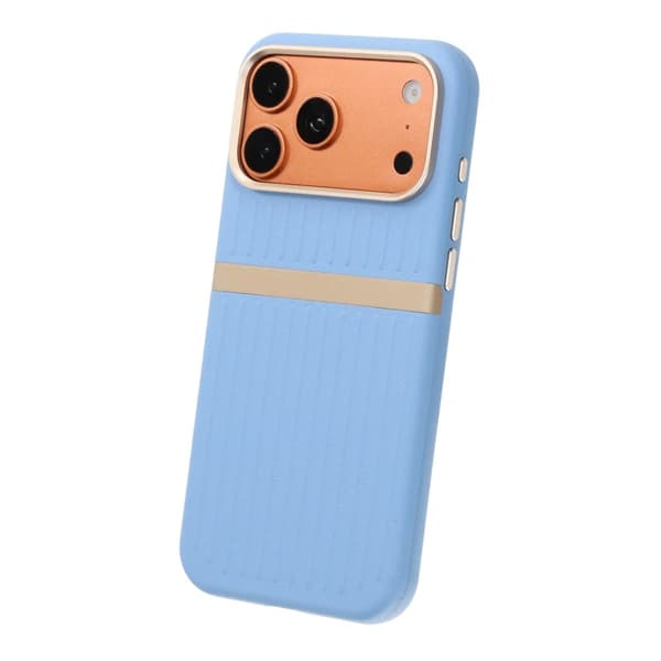 Luggage Spliced Leather Texture Magnetic Phone Case For iPhone 17 Pro Max/18 Pro Max Light Blue Light blue