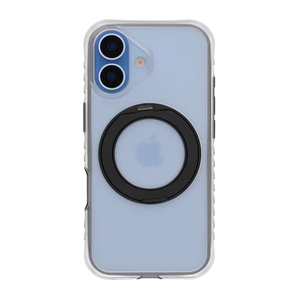 Matt Mobilskal med ringstativ för iPhone 17 - Svart Svart
