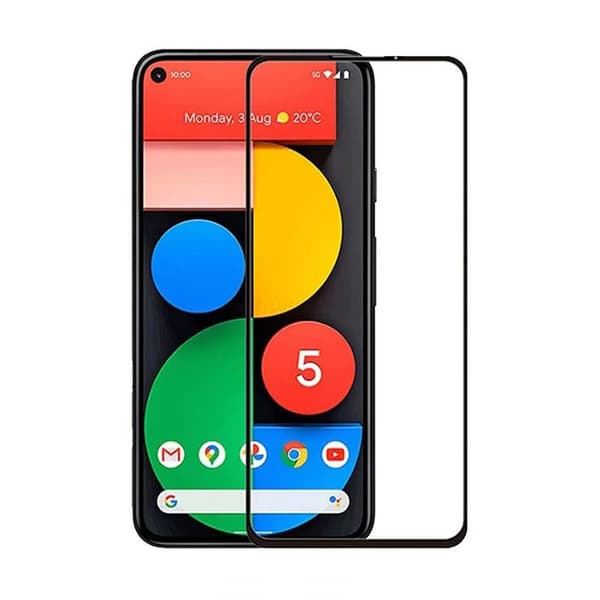 Skärmskydd Google Pixel 5A - 3D Härdat Glas - Svart (bulk) Svart