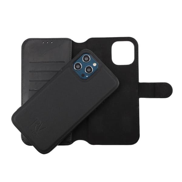 RV Magnetic Wallet Case -iPhone 12 Pro Max - Black Svart