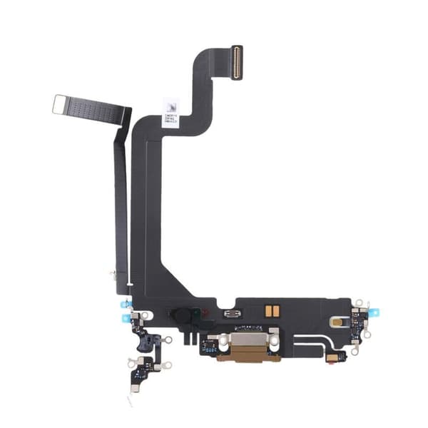 iPhone 14 Pro Max Laddkontakt med Flexkabel Original - Guld Guld