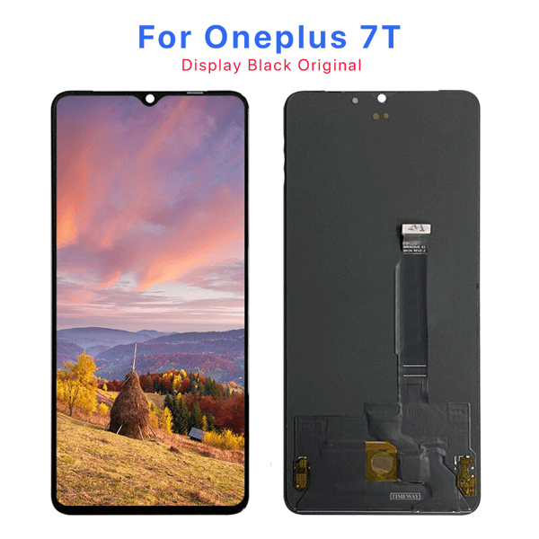 OnePlus 7T Skärm/Display - Svart Svart