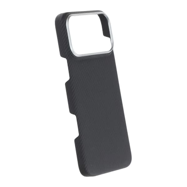 Kevlar Woven Magnetic Case - iPhone 17 Pro Max Black Thick Weave Svart