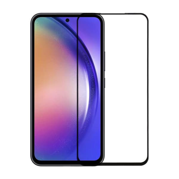 Screen Protector Samsung Galaxy A54 5G - 3D Tempered Glass - Black - bulk Svart