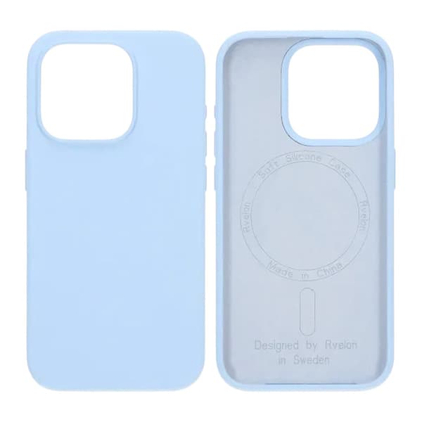 Rvelon Mobile Case Silicone MagSafe for iPhone 15 Pro - Light Blue Light blue