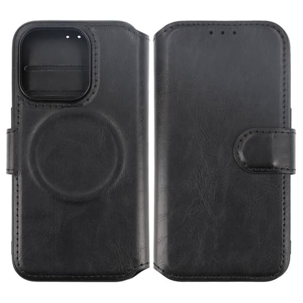iPhone 15 Pro Wallet Case with Magsafe Rvelon - Black Svart