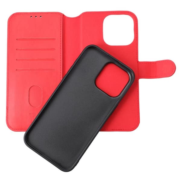 iPhone 15 Pro Max Wallet Case Magnet Rvelon - Red Röd