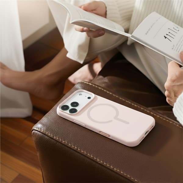 Mobilskal Silikon med Kamera Metallram för iPhone 17 Pro - Rosa Rosa