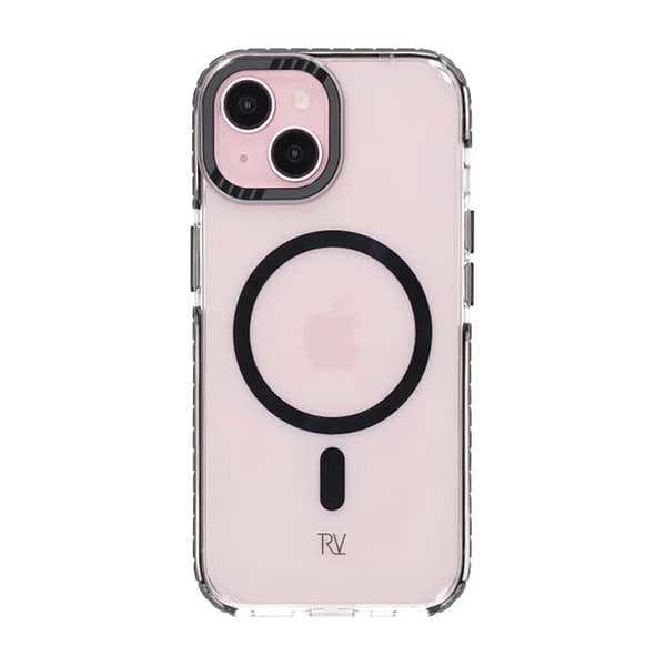 iPhone 15 Rvelon Mobilskal Magnet Förstärkt - Svart Svart