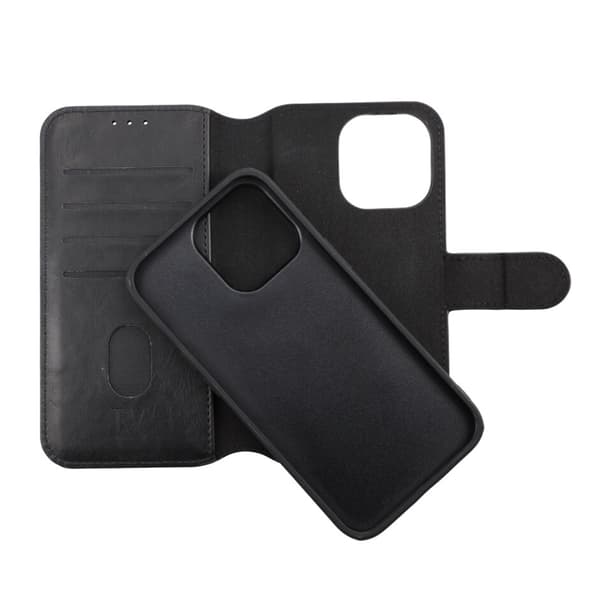 iPhone 13 Pro Wallet Case Magnet Rvelon - Black Svart