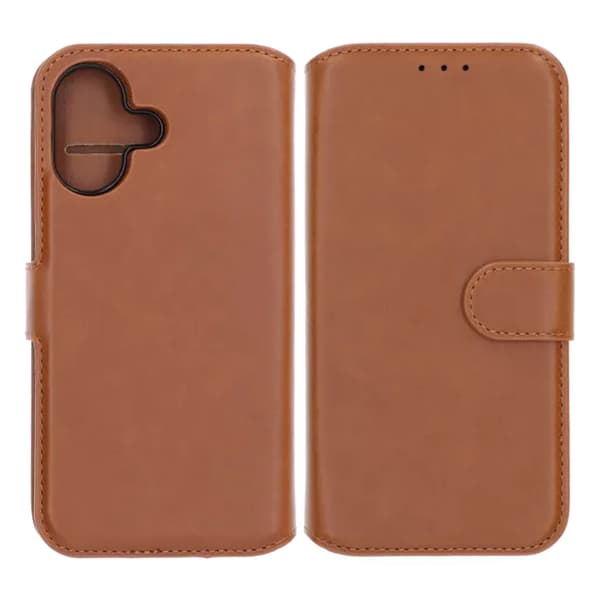 Rvelon Wallet Case Magnet for iPhone 17 - Brown Brun