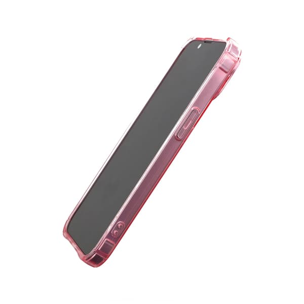 iPhone 14 Plus Shockproof Case with Card Holder - Pink Rosa