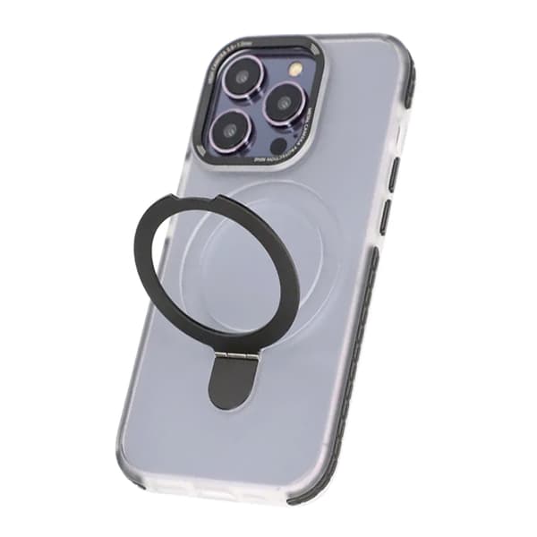 iPhone 15 Pro Mobile Case with Magsafe and Stand - Black Svart