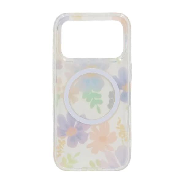Mobilskal Magsafe med blommor för iPhone 17 Pro Max - Lila/Gul Multicolour
