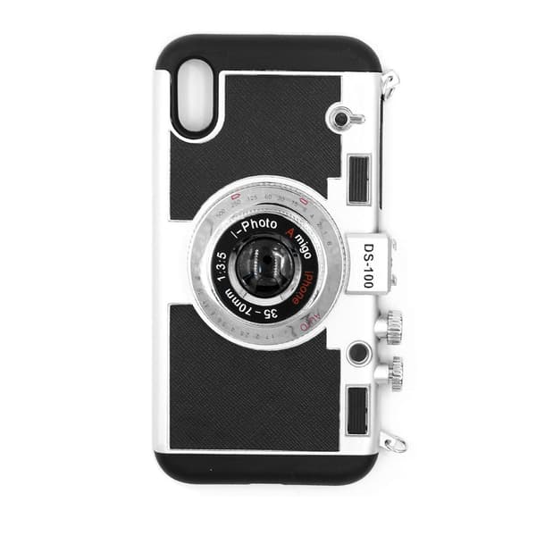 Mobile Case Silicone iPhone XS Max Camera Motif - Black Mönstrat